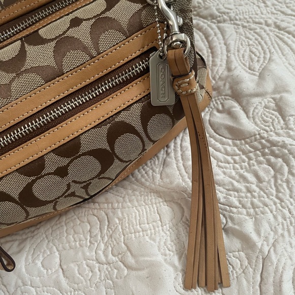Coach Brown and Tan Signature C Demi Shoulder Bag - Picture 5 of 9